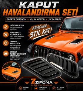 Kaput Üstü Havalandırma Scoop 2 Li Piona Black Ithal