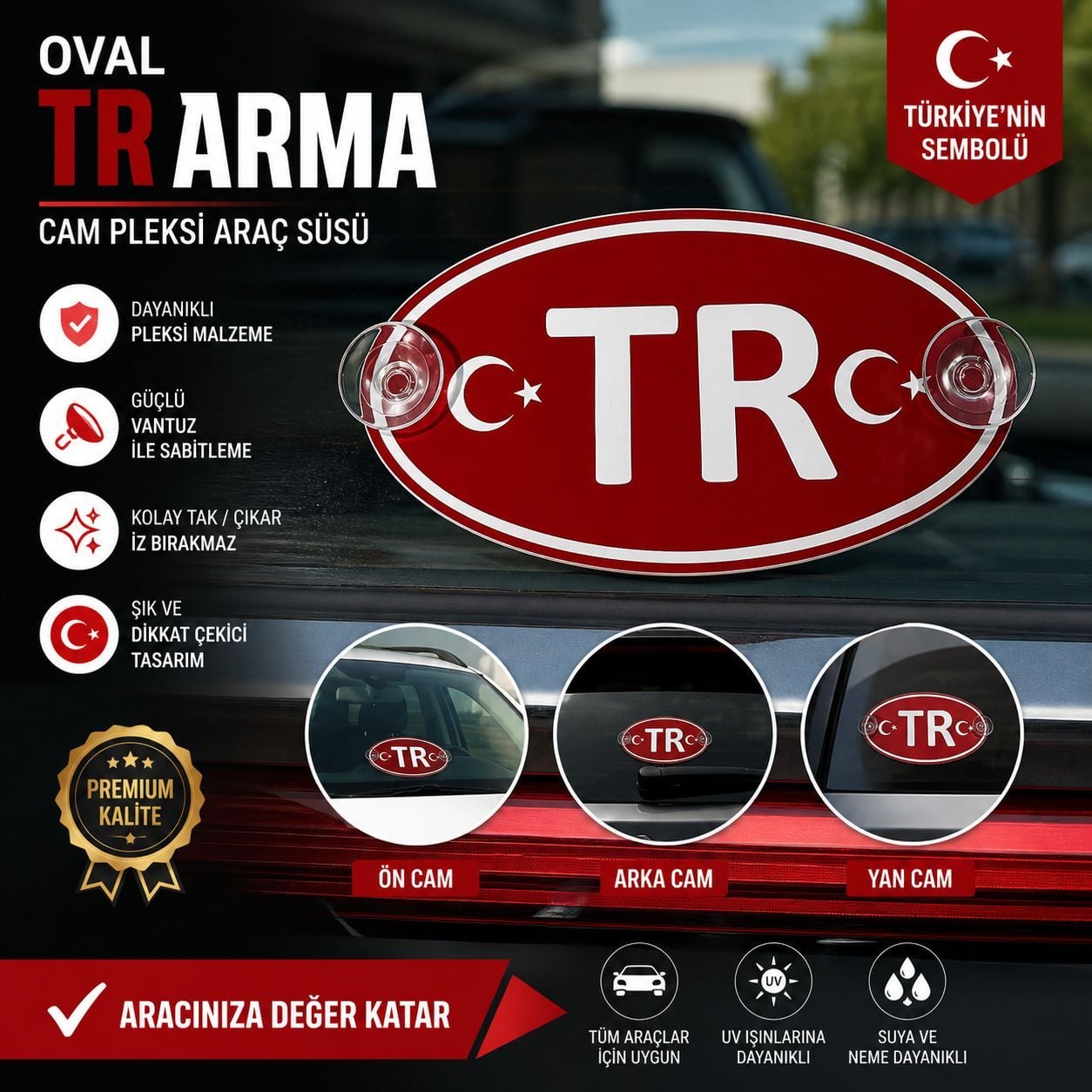 Pleksi Arma  Vantuzlu Sticker Etiketçilere Özel