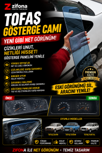 tofaş gösterge şeffaf cam pleksi