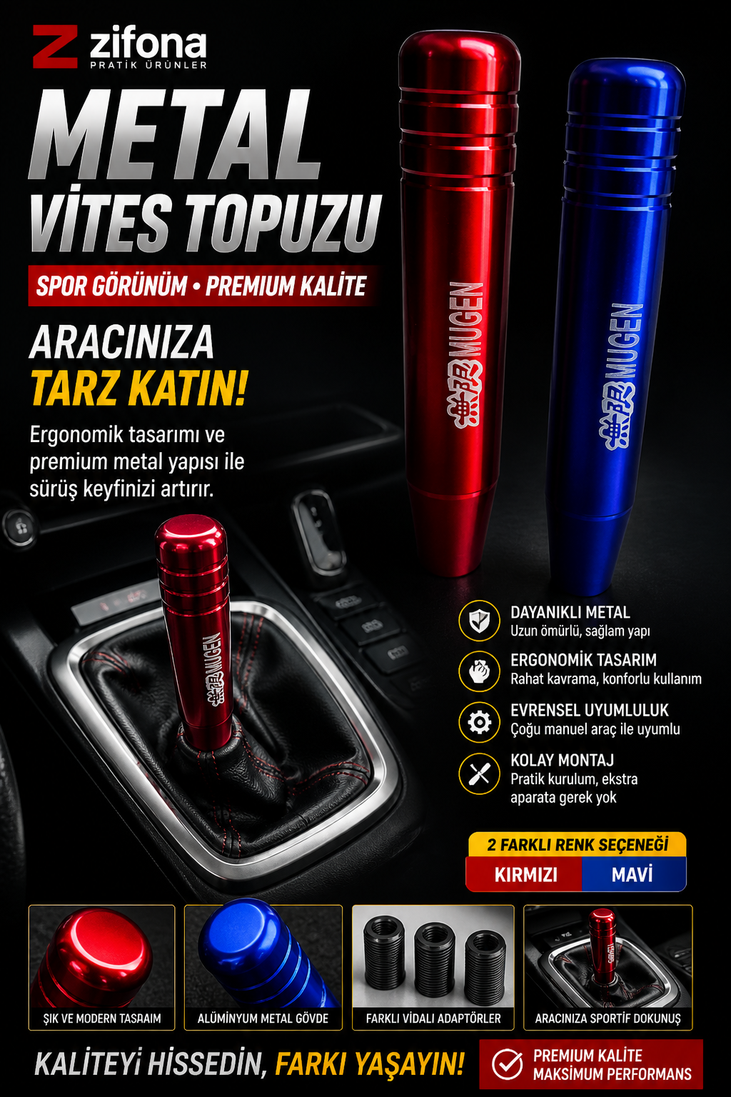Uzun boy metal vites Topuzu