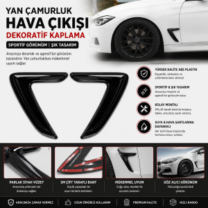 Tampon Çamurluk Venti Çamurluk Izgara Body Kit Parlak Siyah Kısa Model