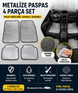 METALİZE OTO ÜNİVERSAL PASPAS TAKIMI ÖN ARKA TAKIM