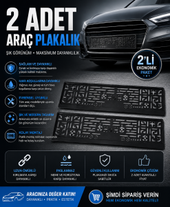 2 Adet Araç Plakalık