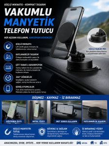 vakumlu telefon tutucu manyetik