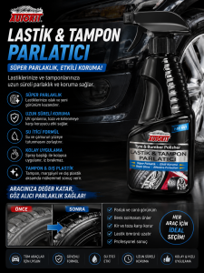 Autokit Lastik ve Tampon Parlatıcı Sprey – Süper Parlaklık ve Koruma 500 ML