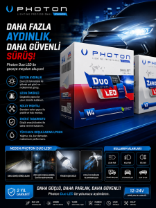 Photon Duo LED H4 Şimşek Etkili LED Xenon Far Ampulü – 6000K Beyaz Işık