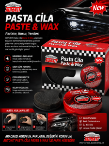 Autokit Pasta Cila Paste & Wax – Çizik Giderici ve Parlatıcı Oto Bakım Seti