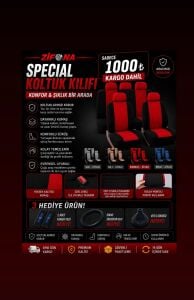 ZIFONA Special Oto Koltuk Kılıfı Ön Arka set