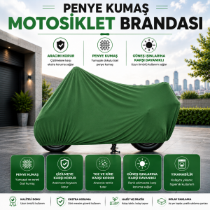 Motosiklet Motor branda Örtü Koruma Kumaş Penye Kırmızı