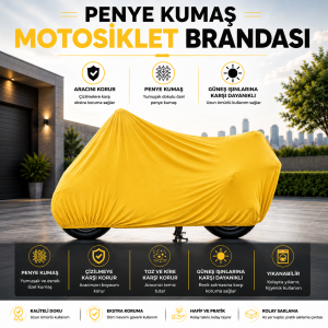 Motosiklet Motor branda Örtü Koruma Kumaş Penye Kırmızı