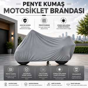 Motosiklet Motor branda Örtü Koruma Kumaş Penye Kırmızı