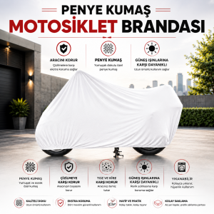 Motosiklet Motor branda Örtü Koruma Kumaş Penye Kırmızı