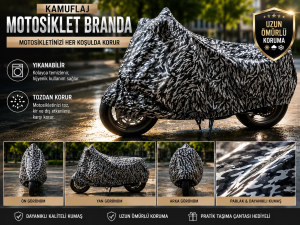 Motosiklet Motor branda Örtü Koruma Kumaş Penye Kırmızı