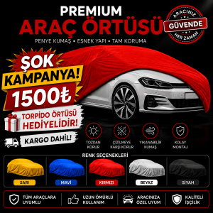 Penye Kumaş Araç Örtüsü Garaj Brandası  7 renk Torpido örtüsü hediyeli