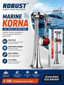ROBUST 12V MARİNE KORNA – GÜÇLÜ VE NET SES