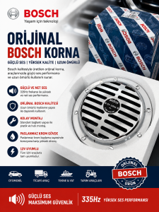 ORİJİNAL BOSCH 12V KORNA – 335Hz GÜÇLÜ VE NET SES