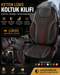 LÜKS KETEN OTO KOLTUK KILIFI – PREMIUM TASARIM & ÜSTÜN KONFOR