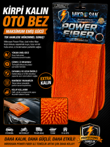 MİKROSAN POWER FIBER KİRPİ KALIN OTO BEZİ – EXTRA KALIN & YÜKSEK EMİCİLİK