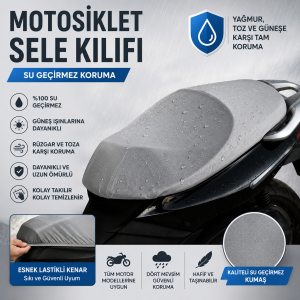 MOTOSİKLET SELE BRANDASI (SELE KILIFI) 3 BEDEN