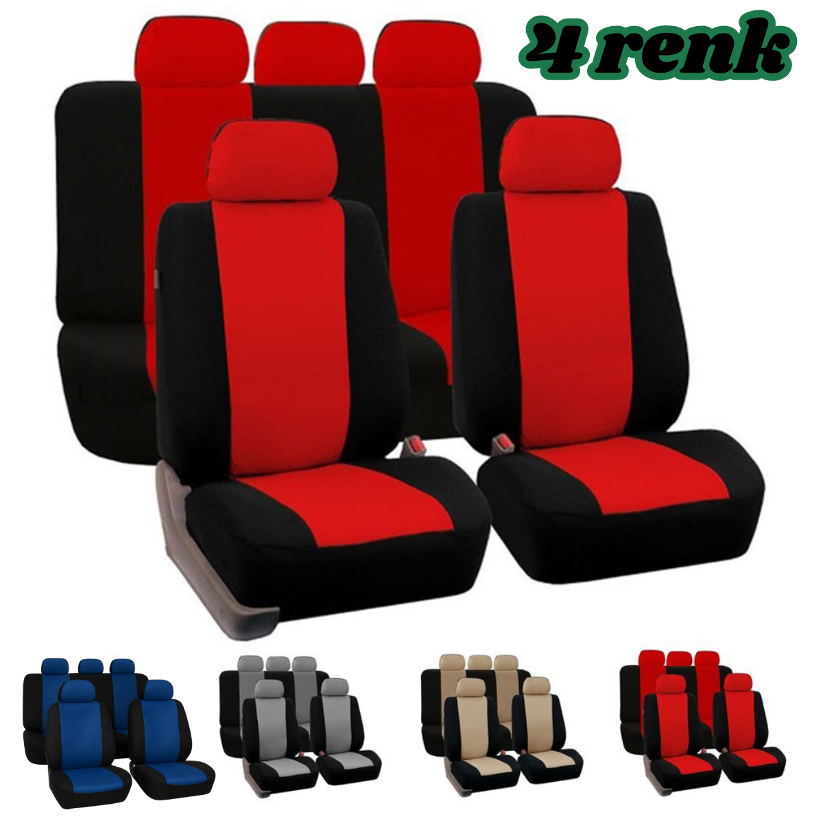 Oto Koltuk Kılıfı Speciyel Ekonomik 4 Renk