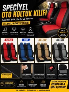 Oto Koltuk Kılıfı Speciyel Ekonomik 4 Renk
