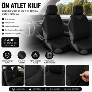 Atlet Koltuk Kılıfı Önlere 5 Renk