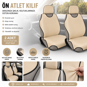 Atlet Koltuk Kılıfı Önlere 5 Renk