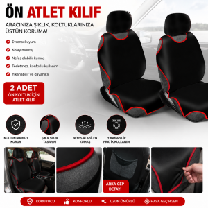 Atlet Koltuk Kılıfı Önlere 5 Renk