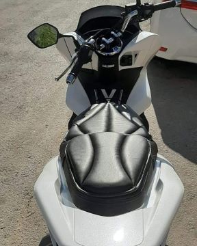 Motosiklet hava destekli kalın deri konfor sele minderi