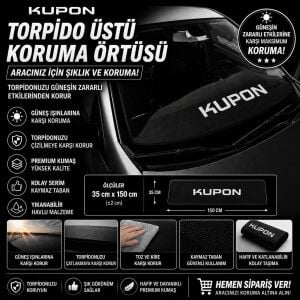 Torpido Koruma Örtüsü Havlusu Kenarları Biyeli