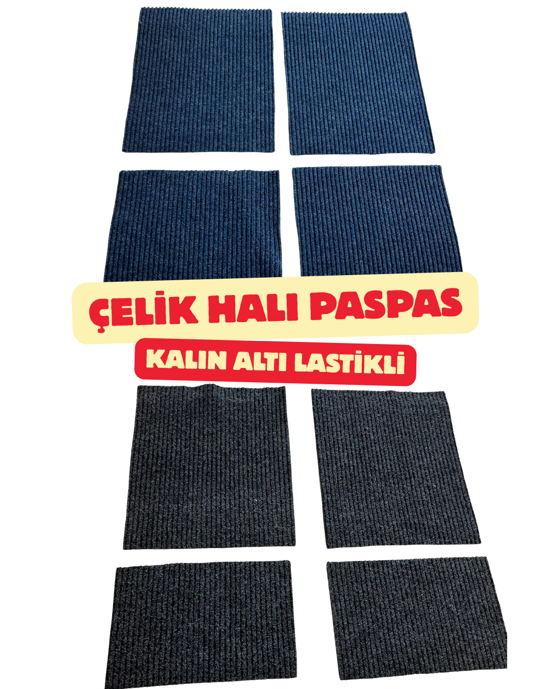 Çelik Halı Paspas 5 Parça Overloklu