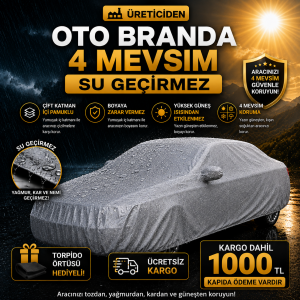 Zİfona Oto Branda Örtü Araca Özel Miflonlu Su Geçirmez torpido örtüsü hediyeli