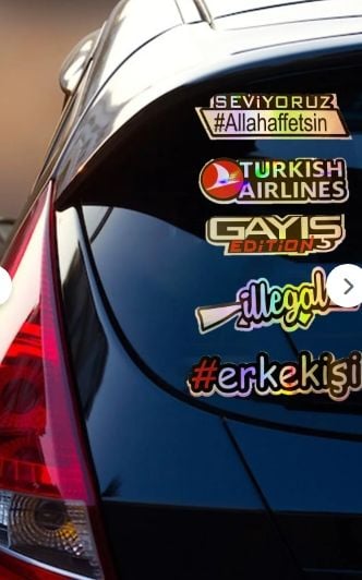 arka cam sticker folyo hologramlı