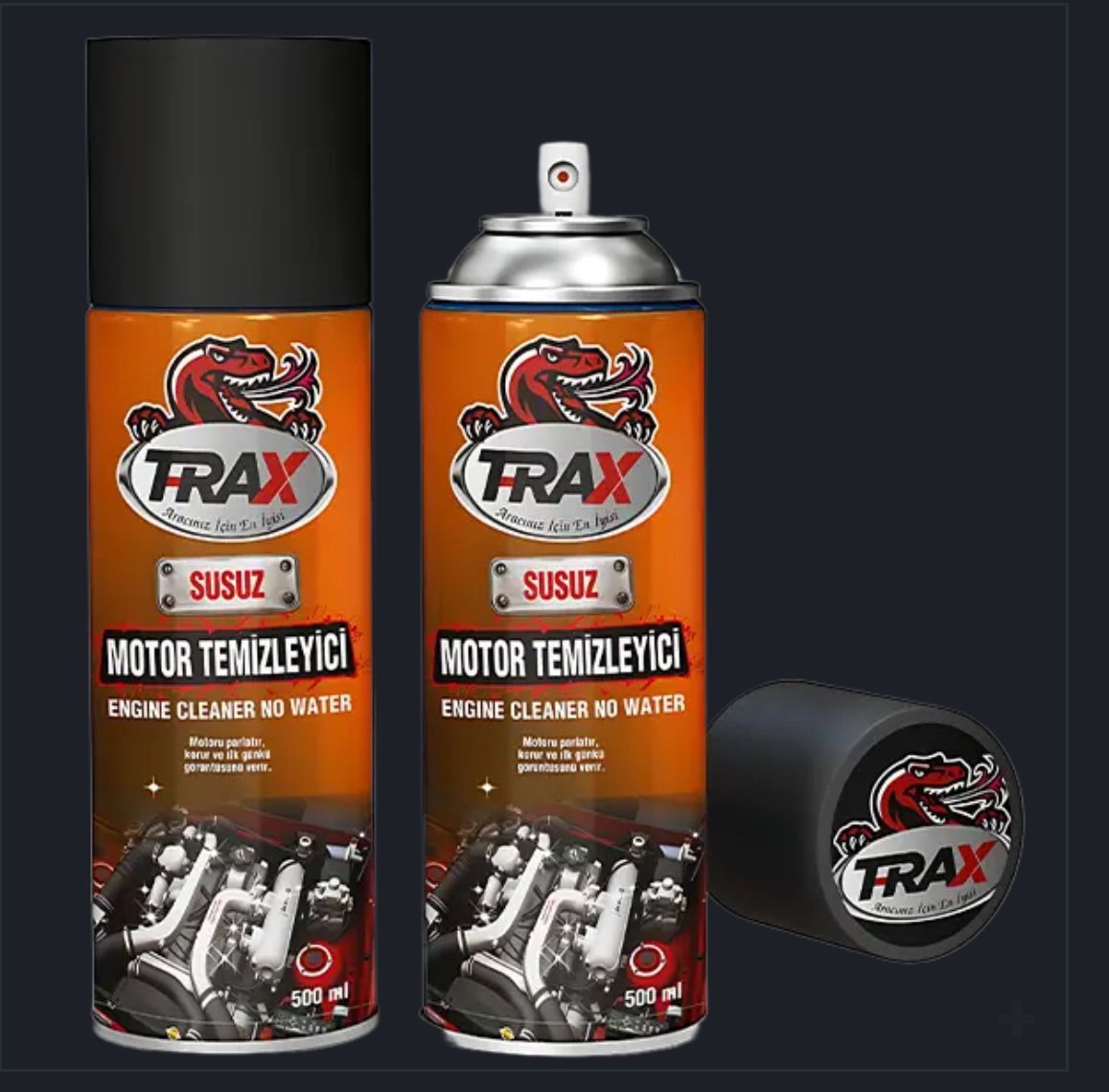 trax susuz motor temizleyici