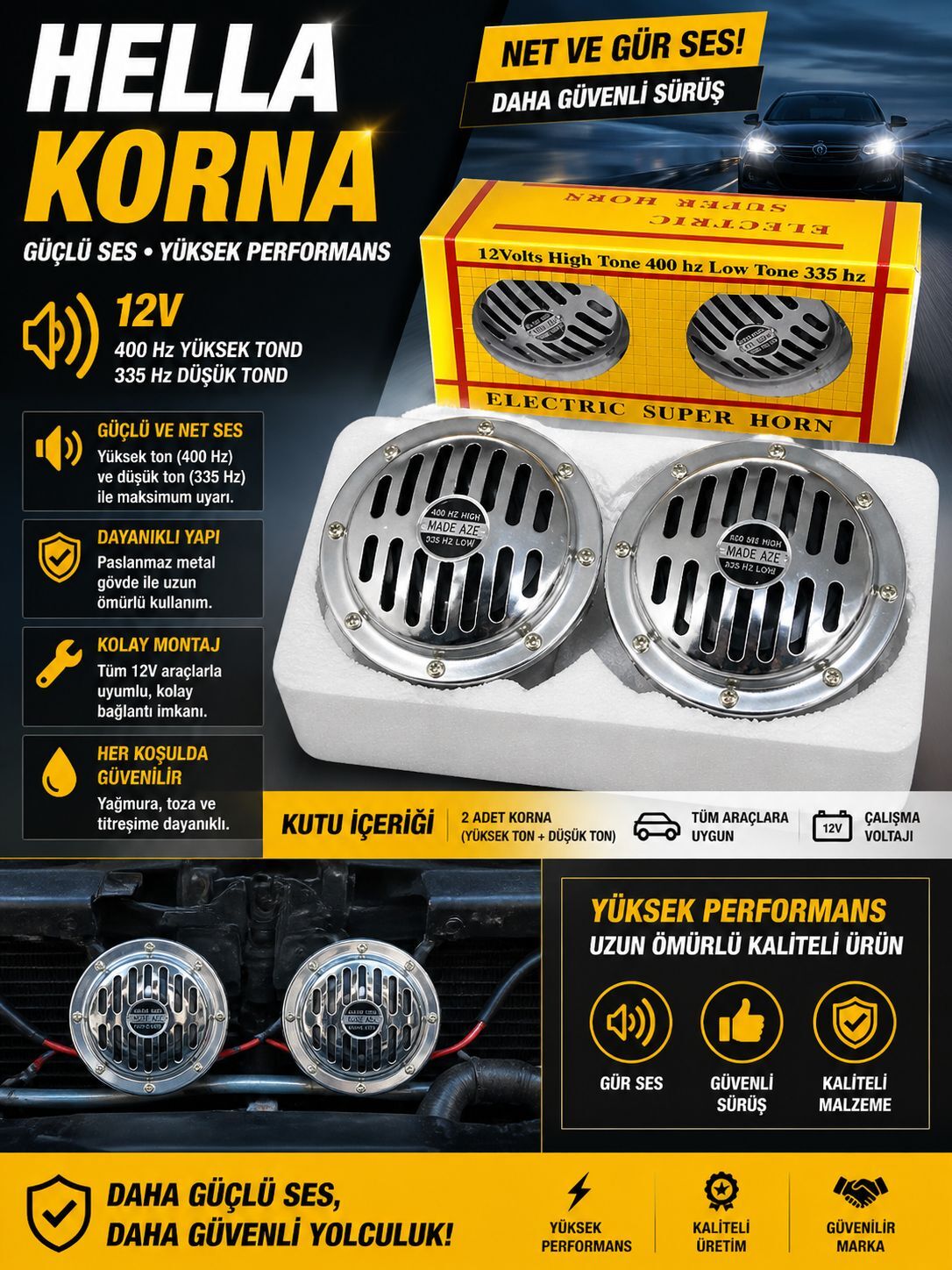 Hella Korna 2 Adet Takım