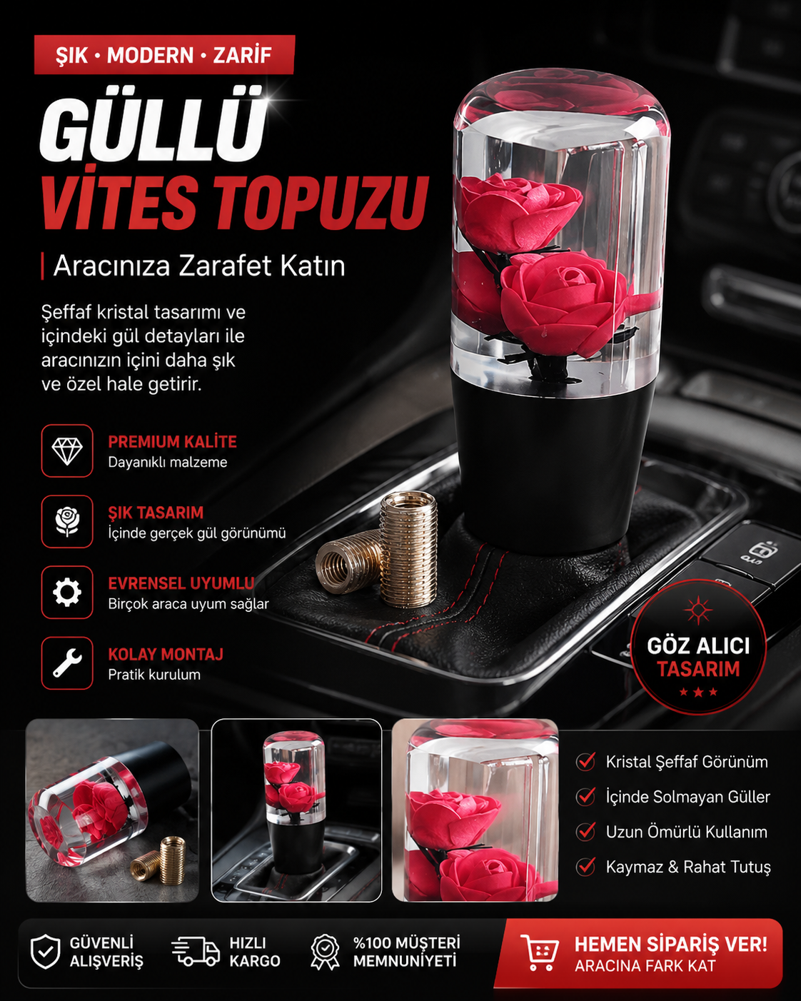 güllü vites topuzu