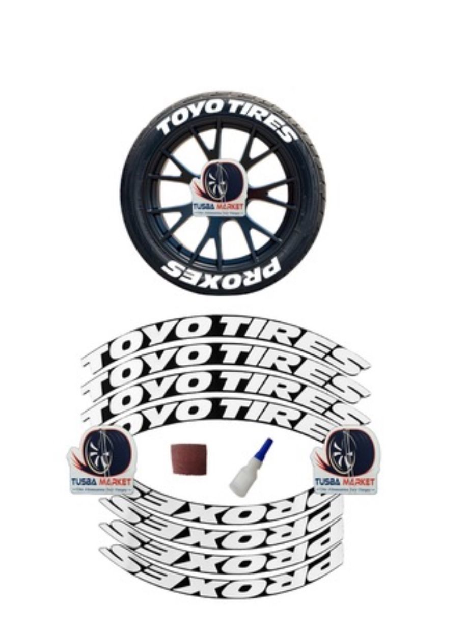 lastik yazısı yapışkanlı  8 adet