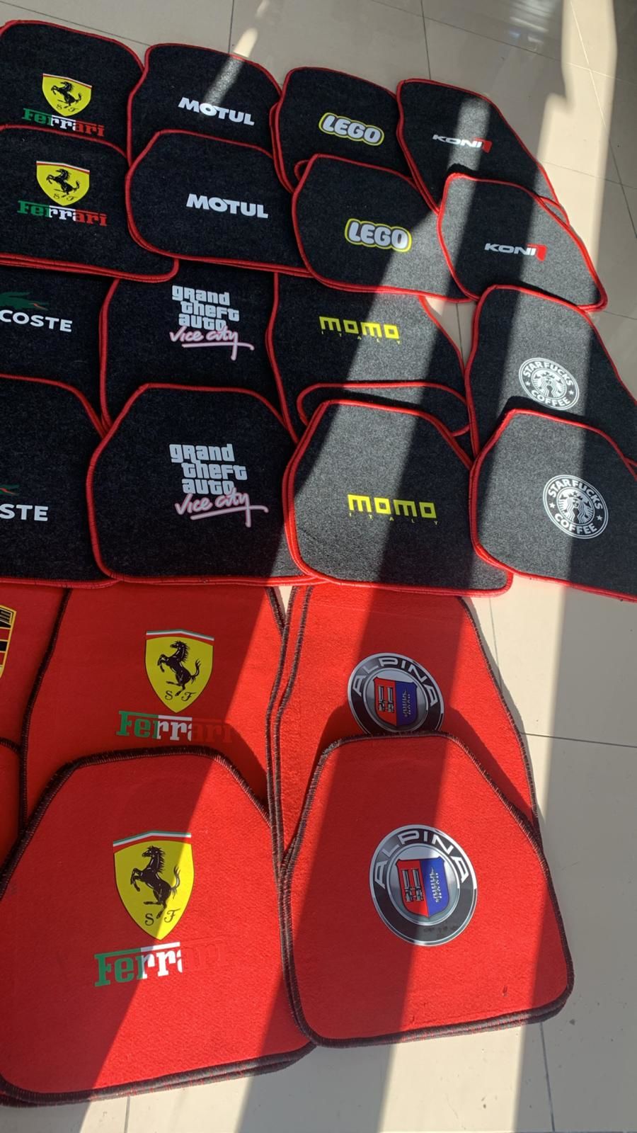 rip halı paspas çift kat kalın biye 5 parça