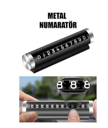 Metal Kasa Numara Çevirmeli Araç İçi Telefon Numaratör Park Numarası Parkmatik