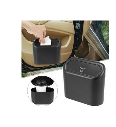 Araç İçi Çöp Kovası Yaylı Araba için Çöp Kutusu Tüm Araçlara Uyumlu Mandallı