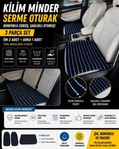 serme kilim oturaklara 3 lü   Kampanya