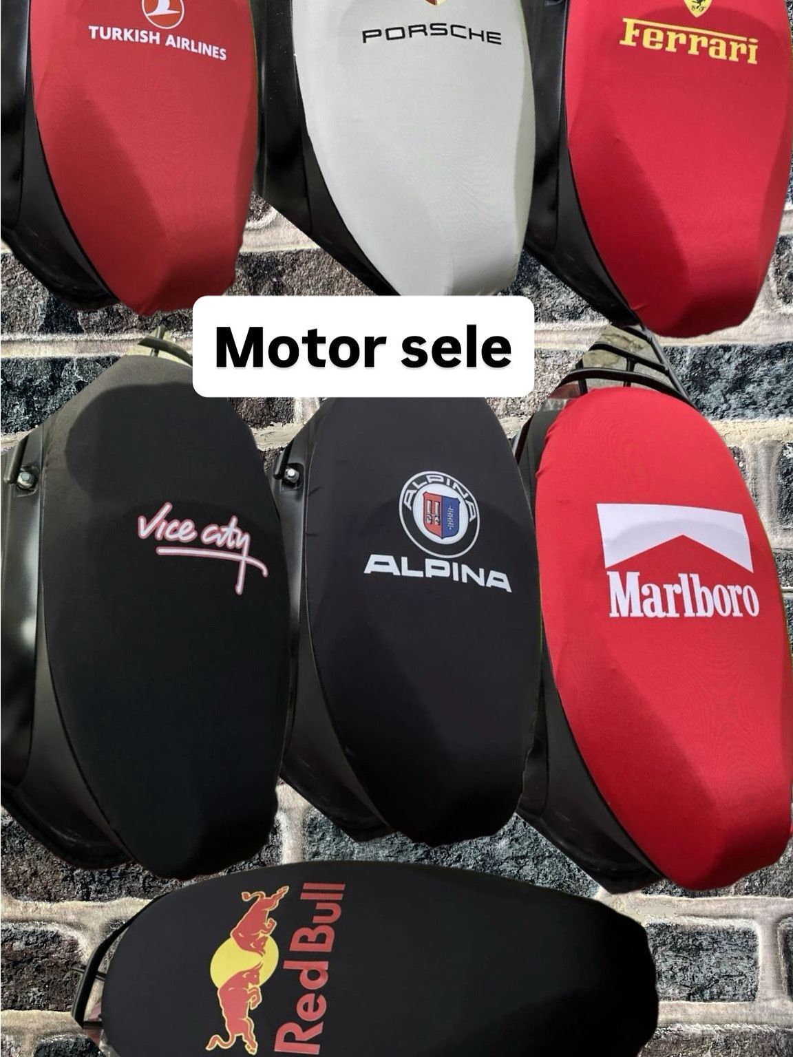 motosiklet sele kılıfı logolu