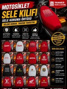 motosiklet sele kılıfı logolu yıkanabilir