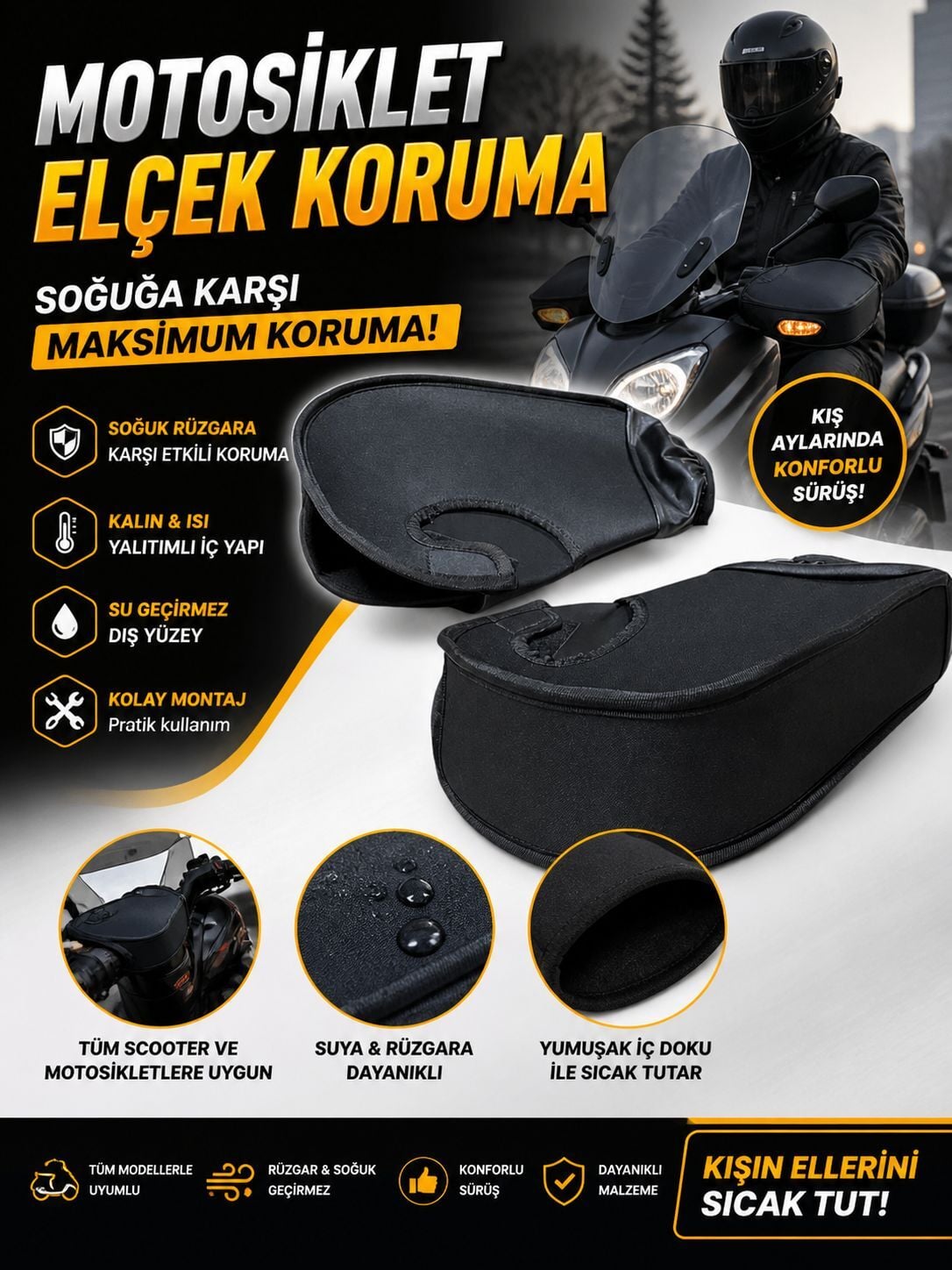 motosiklet elçik su geçirmez scooter