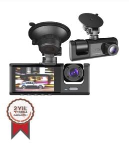 Torima TA-01 Siyah 1080p Araç içi 3 Kameralı Lcd Ekranlı Gece Görüşlü Araç Kamerası