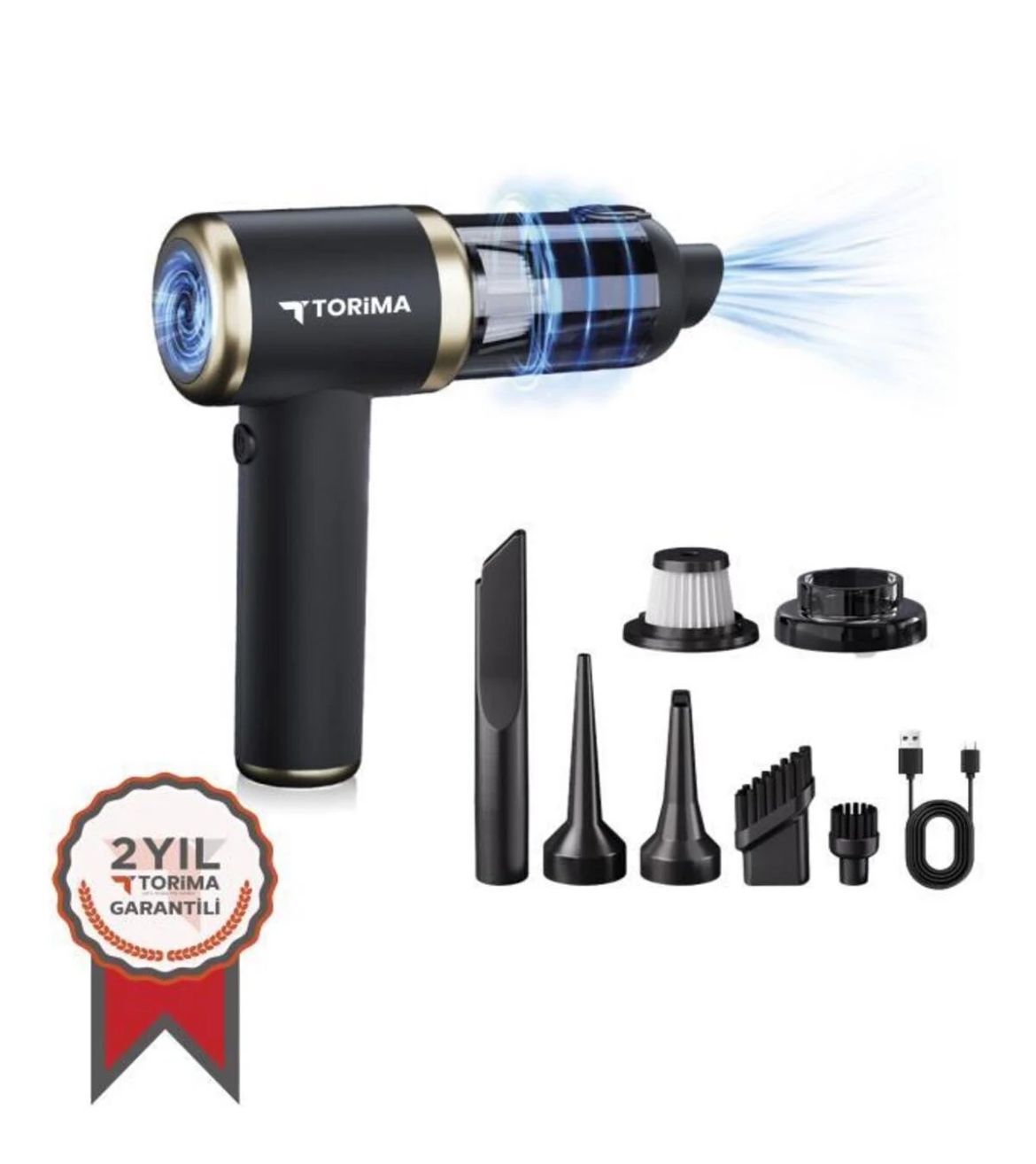 Torima LT-132 Mini Çok Fonksiyonlu Şarjlı Araç Süpürgesi El Süpürgesi