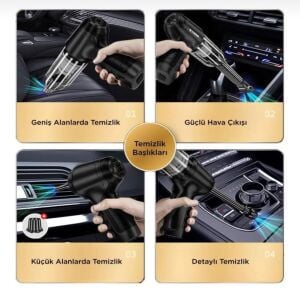 Torima LT-107C Mini Çok Fonksiyonlu Üflemeli Şarjlı Araç Süpürgesi El Süpürgesi