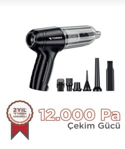 Torima LT-107C Mini Çok Fonksiyonlu Üflemeli Şarjlı Araç Süpürgesi El Süpürgesi